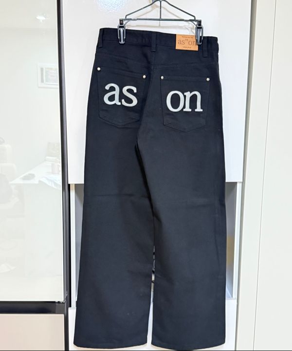 MUSINSA | ASON SMOG WIDE PANTS / BLACK
