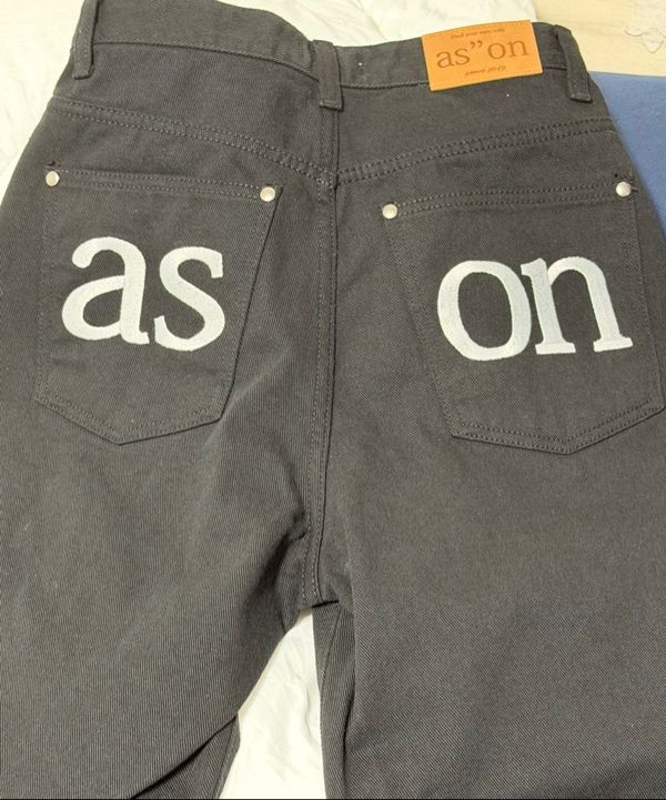 MUSINSA公式 | ASON SMOG WIDE PANTS / BLACK