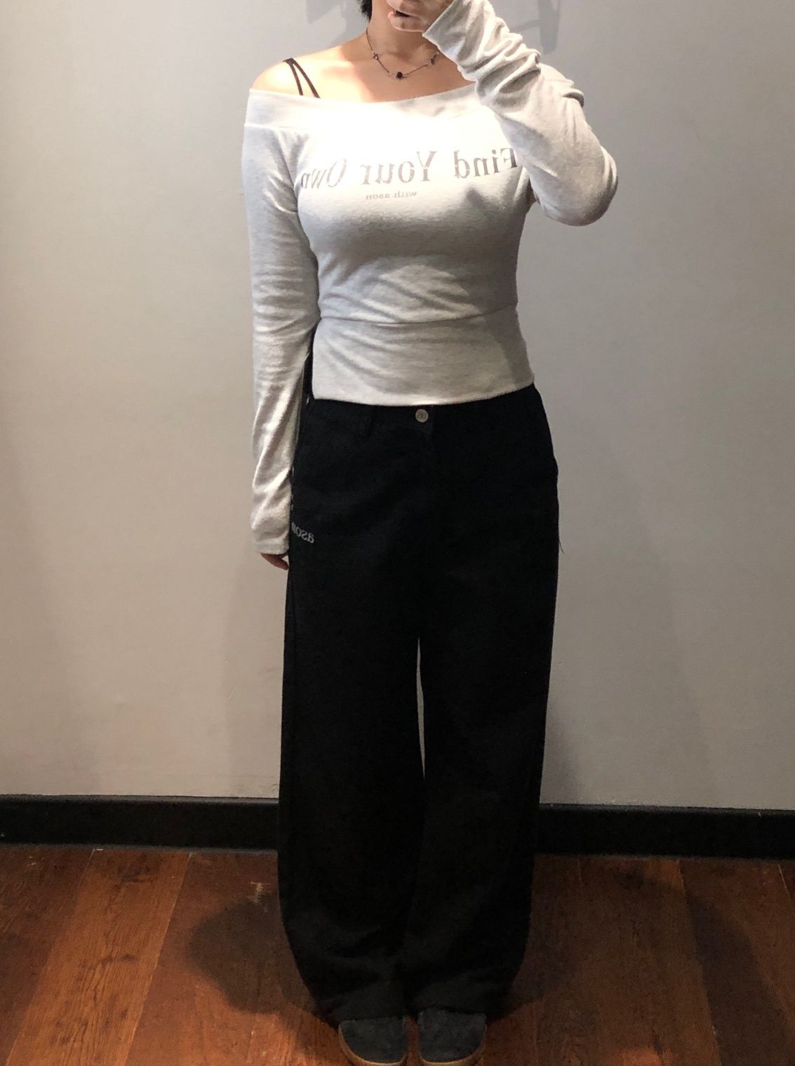 MUSINSA公式 | ASON SMOG WIDE PANTS / BLACK