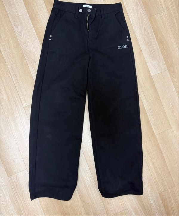 MUSINSA | ASON SMOG WIDE PANTS / BLACK