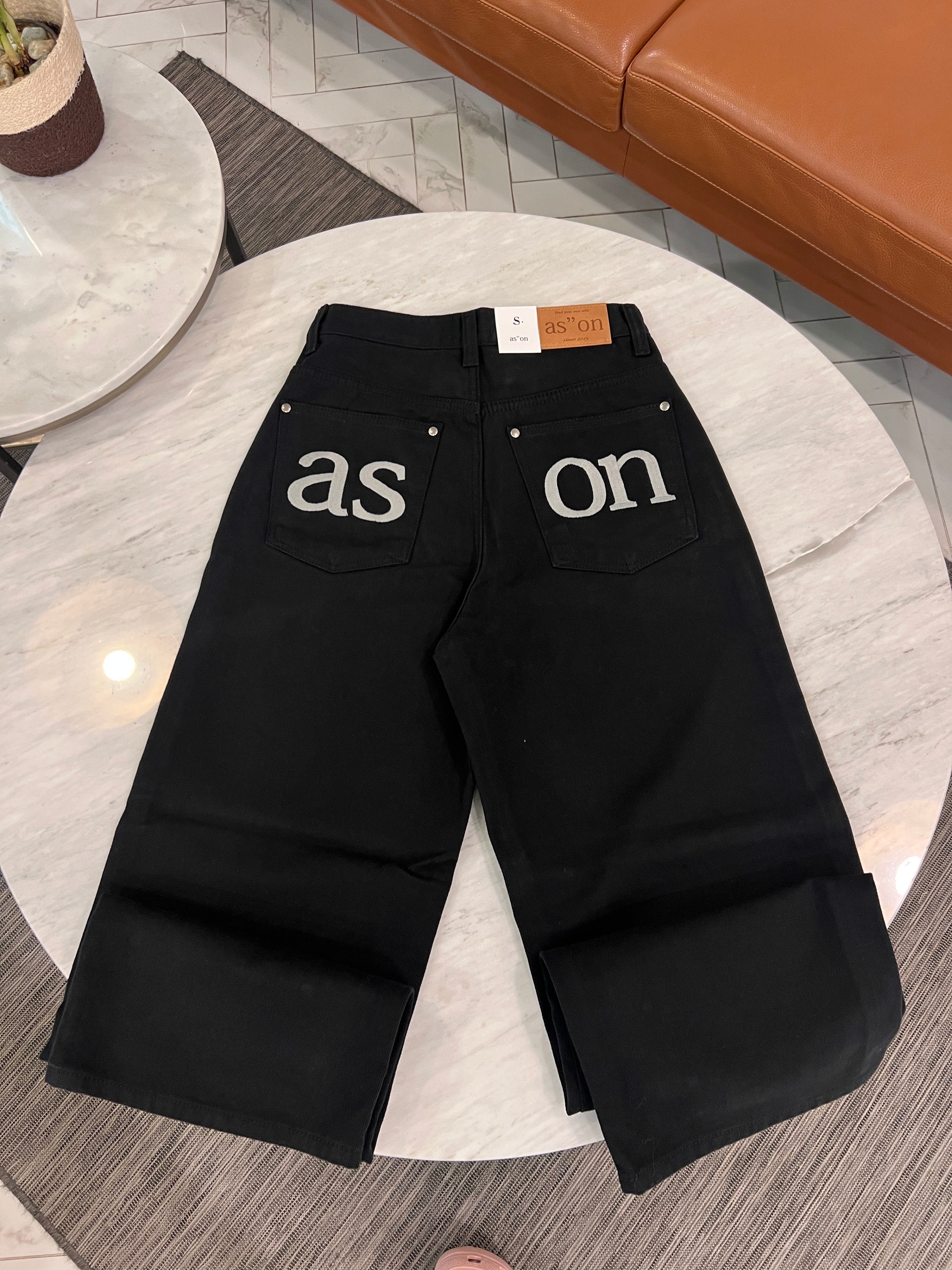 MUSINSA公式 | ASON SMOG WIDE PANTS / BLACK