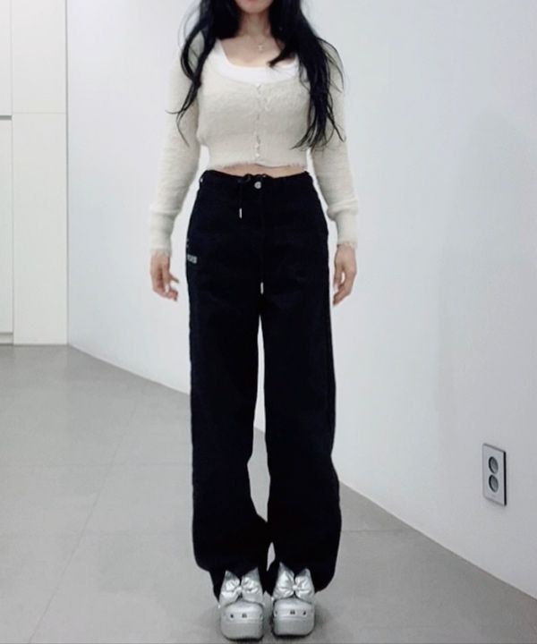 MUSINSA公式 | ASON SMOG WIDE PANTS / BLACK