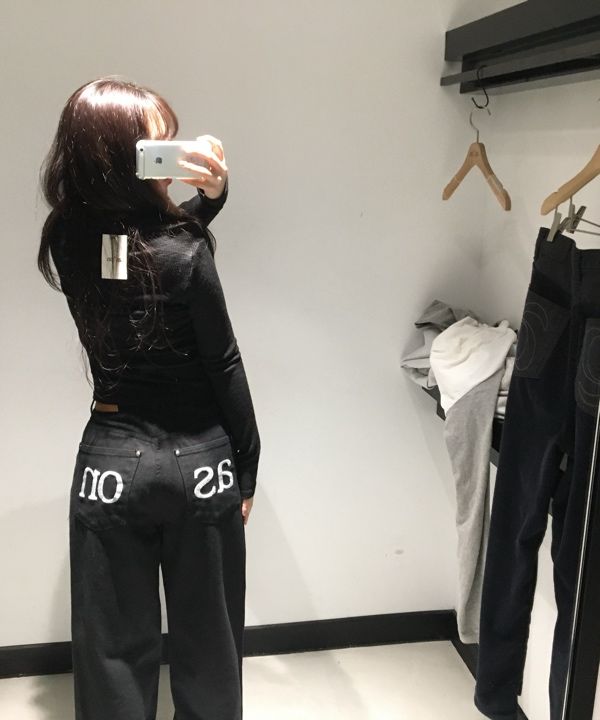 MUSINSA公式 | ASON SMOG WIDE PANTS / BLACK