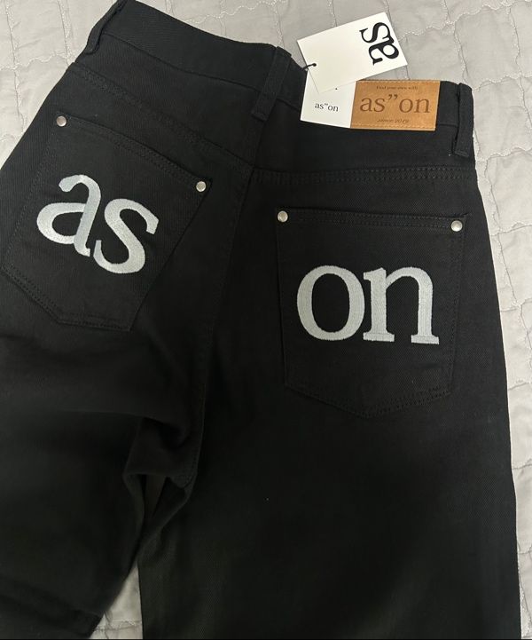 ASON デニム SMOG WIDE PANTS / BLACK MUSINSA公式 | ASON SMOG WIDE PANTS / BLACK