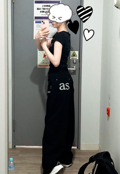 MUSINSA公式 | ASON SMOG WIDE PANTS / BLACK