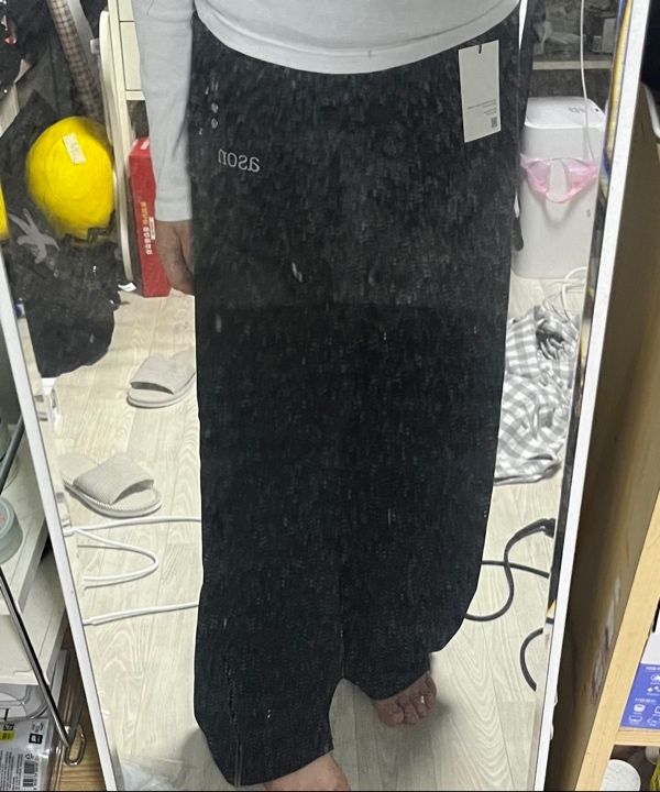MUSINSA公式 | ASON SMOG WIDE PANTS / BLACK