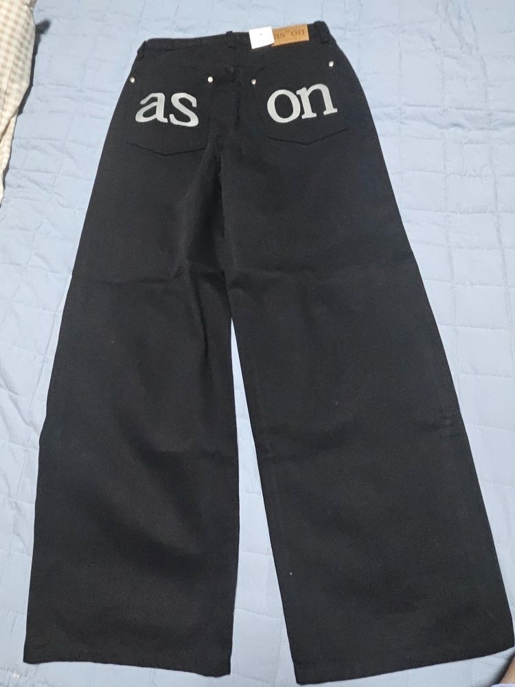 MUSINSA公式 | ASON SMOG WIDE PANTS / BLACK