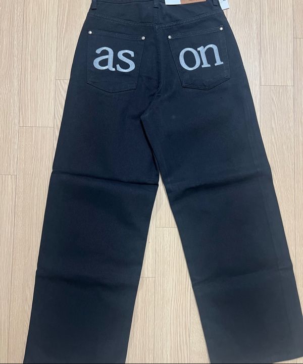 MUSINSA公式 | ASON SMOG WIDE PANTS / BLACK