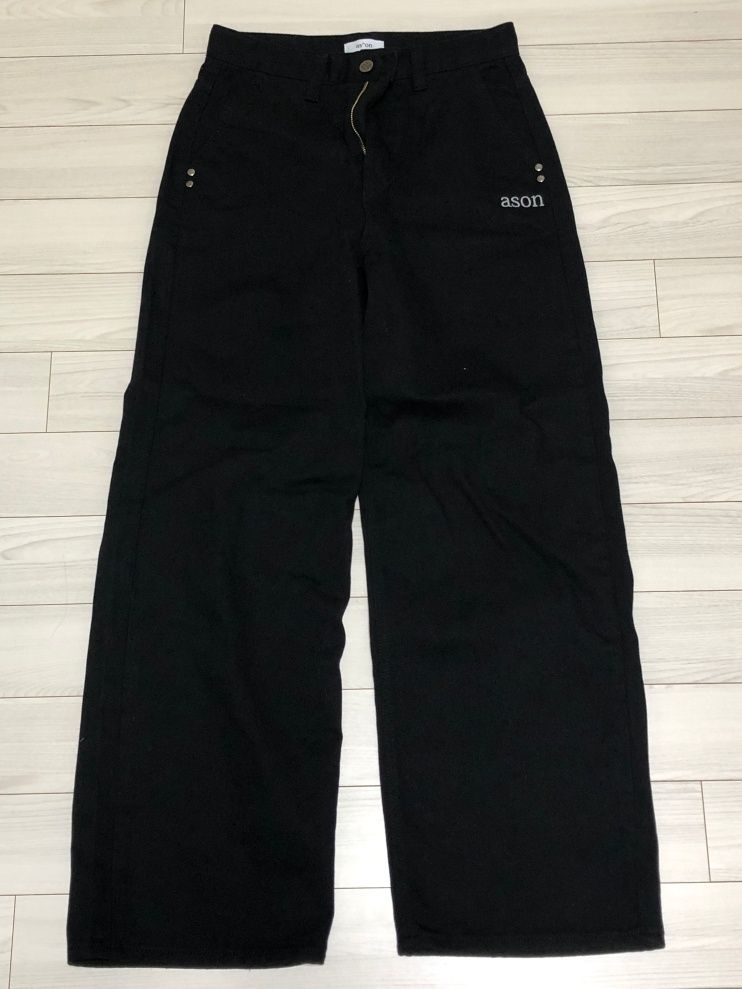 MUSINSA公式 | ASON SMOG WIDE PANTS / BLACK