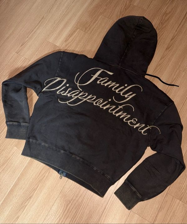 MUSINSA公式 | SCULPTOR Bad Seed Washed Hoodie Zip-Up Charcoal