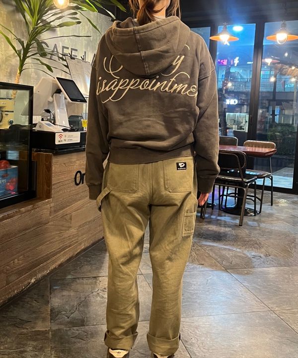 MUSINSA | SCULPTOR Bad Seed Washed Hoodie Zip-Up Charcoal