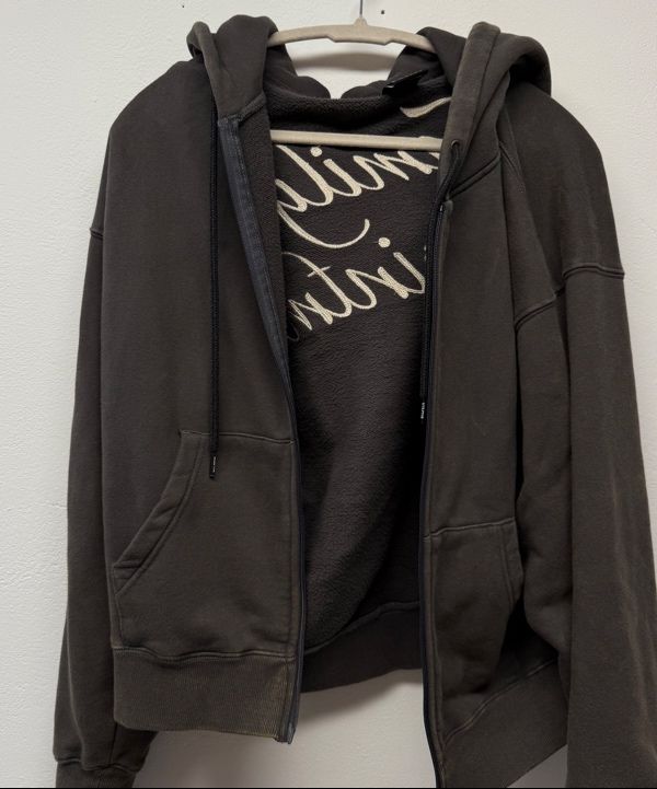 MUSINSA | SCULPTOR Bad Seed Washed Hoodie Zip-Up Charcoal