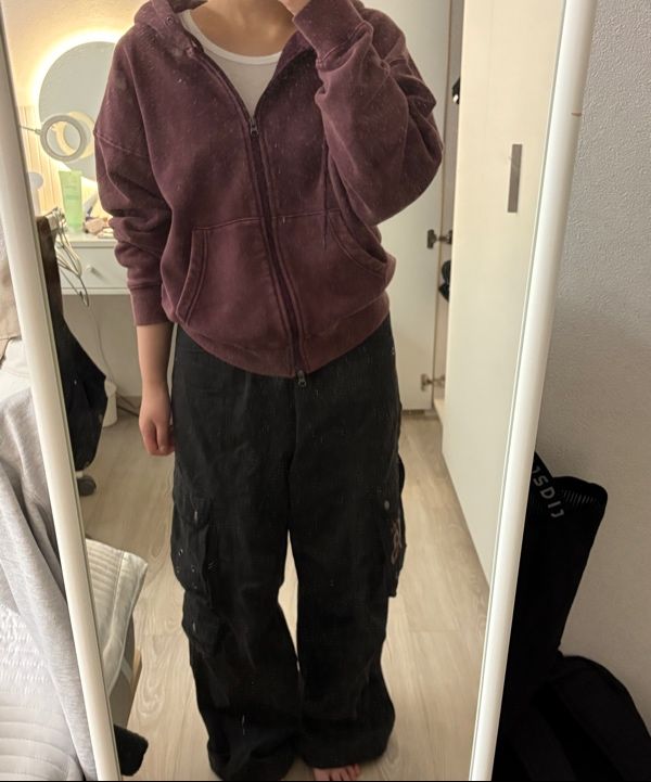 MUSINSA | SCULPTOR Bad Seed Washed Hoodie Zip-Up Deep Purple