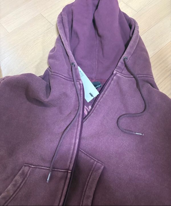 MUSINSA | SCULPTOR Bad Seed Washed Hoodie Zip-Up Deep Purple