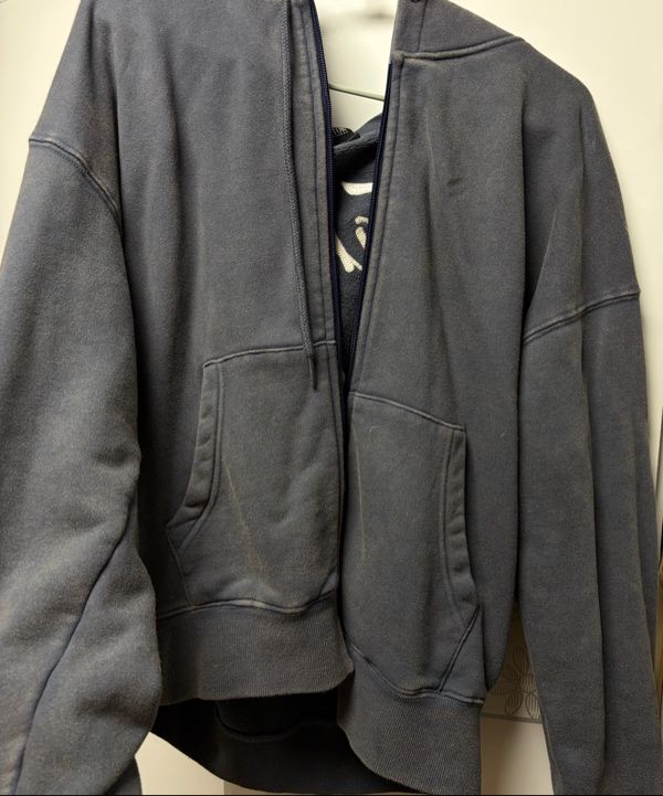 MUSINSA公式 | SCULPTOR Bad Seed Washed Hoodie Zip-Up Dusty Blue