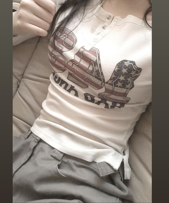 MUSINSA | SCULPTOR Flag Raglan T-shirt Raw