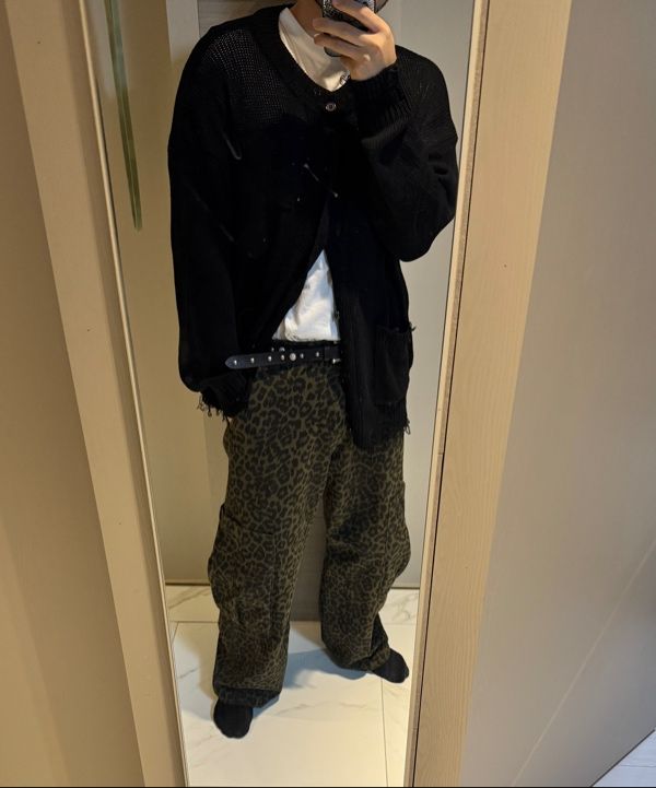 MUSINSA公式 | SK8ER ROCK Classic Cross Destroyed Knit