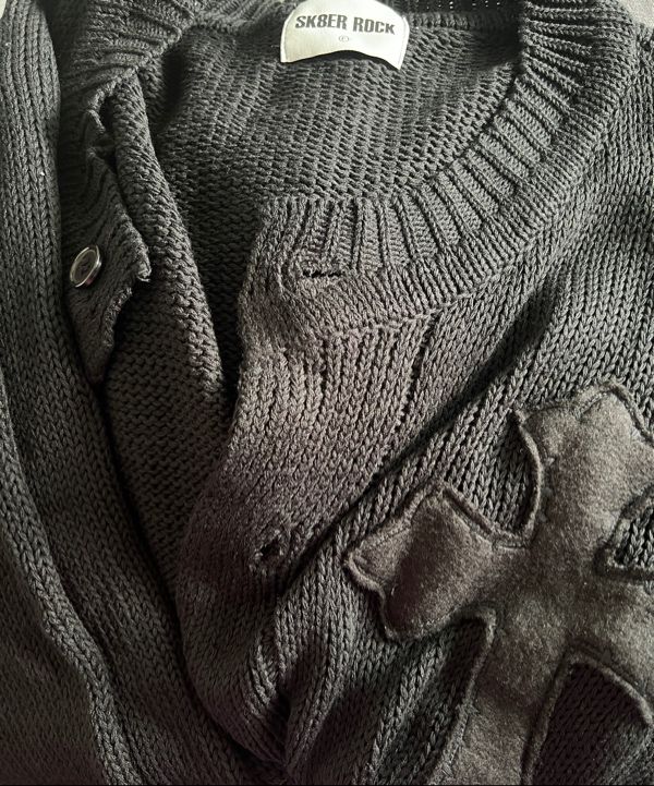 人気 ☆SK8ER ROCK☆ CLASSIC CROSS DESTROYED KNIT CARDIGAN MUSINSA | SK8ER ROCK Classic Cross Destroyed Knit Cardigan