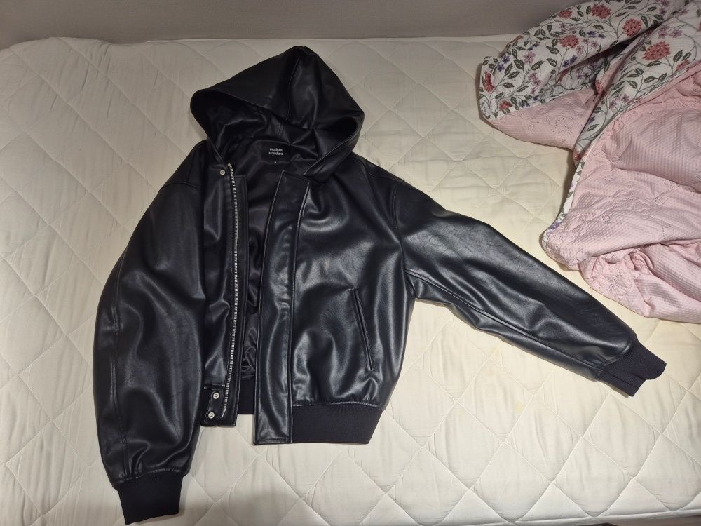 MUSINSA公式 | MUSINSA STANDARD SYNTHETIC LEATHER OVERSIZED HOODED