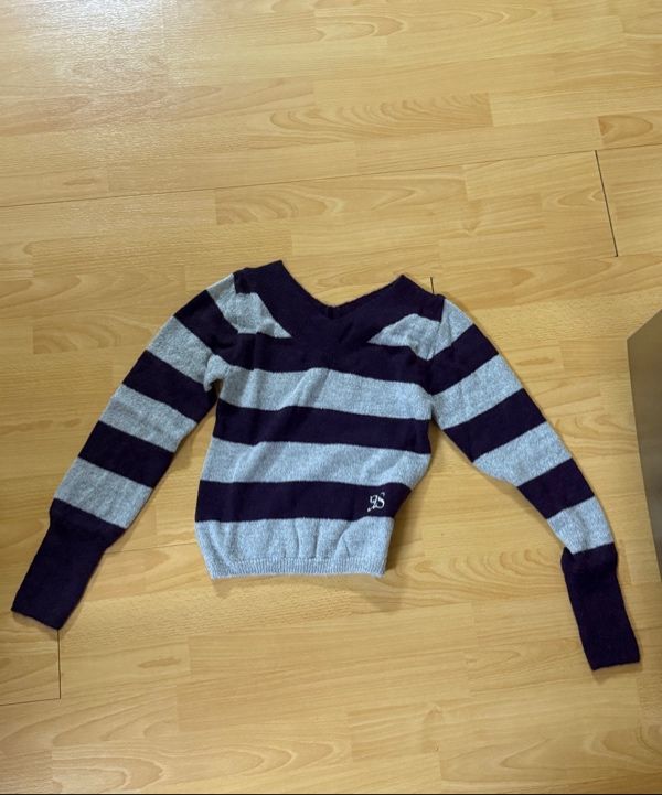 MUSINSA | ASON PONY STRIPE KNIT / PURPLE