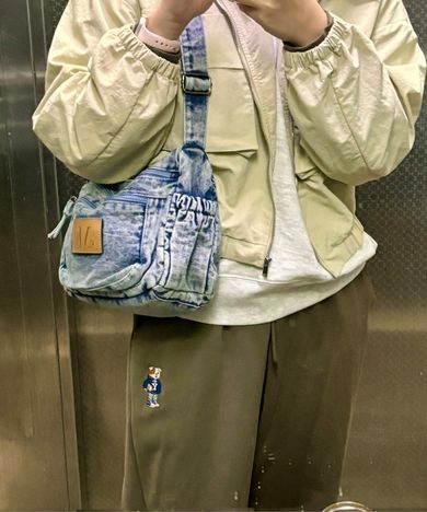 MUSINSA公式 | MUCENT ストーンウォッシュデニムクロスバッグ 男女共用 