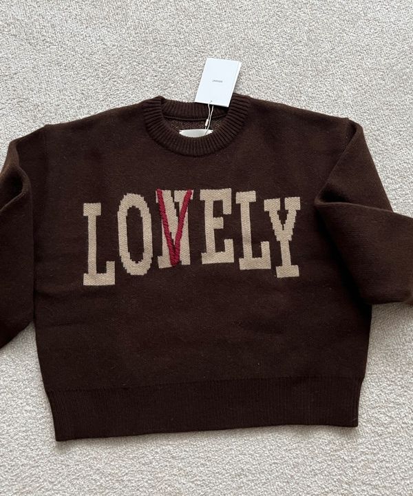 MUSINSA | NOHANT LONELY/LOVELY CASHMERE KNIT SWEATER BROWN