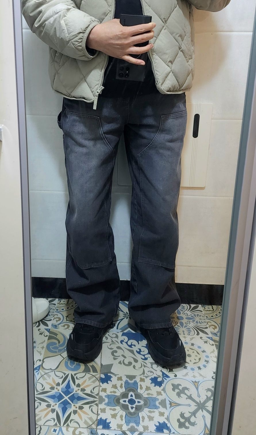 ★MUSINSA STANDARD★ Pigment Denim Wide Double Knee Carpente MUSINSA | MUSINSA STANDARD Pigment Denim Wide Double Knee
