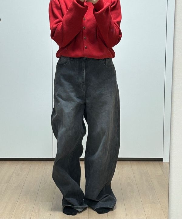 ★MUSINSA STANDARD★ Pigment wide denim pants gray MMDNP523- MUSINSA | MUSINSA STANDARD Pigment Wide Denim Pants [Gray]