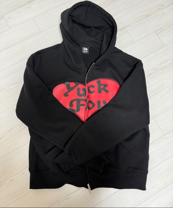 MUSINSA | NICE GHOST CLUB LOVE YUCK FOU HOODIE ZIP UP_KHAKI