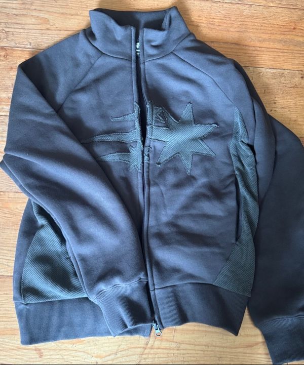 MUSINSA | NICE GHOST CLUB 3STARS SWEAT JERSEY ZIP UP_BEIGE