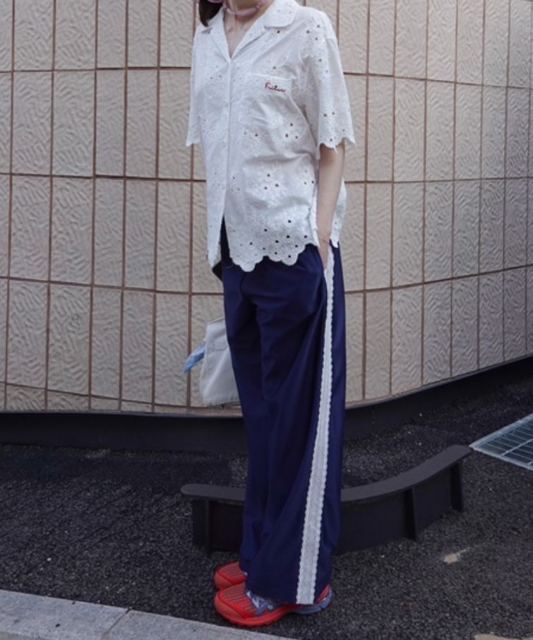 MUSINSA | FRITUR Lace Track Pants 2Color_F243PT05