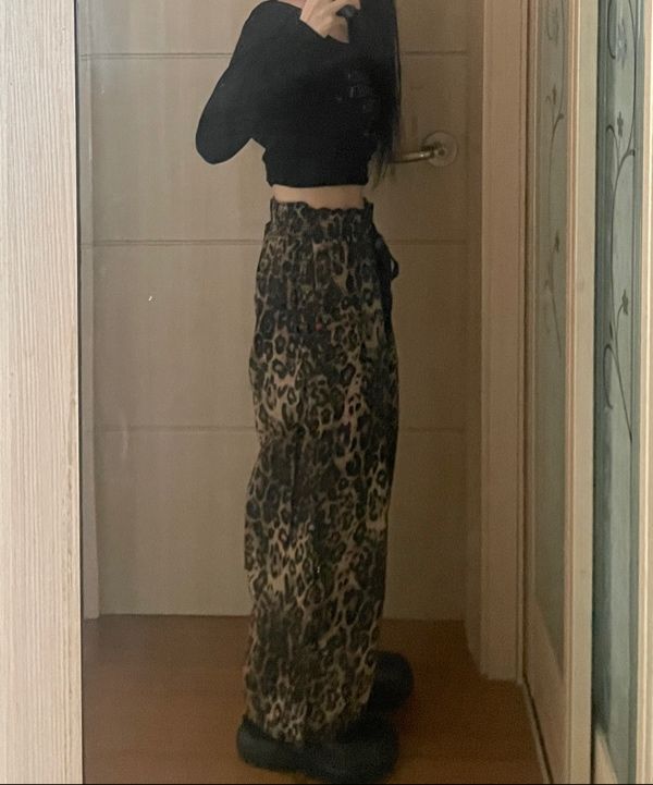 MUSINSA公式 | BADBLOOD Leopard AJ Easy Pants - Brown