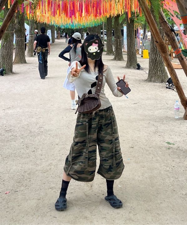 ショートパンツ [BADBLOOD] Low Edge Bermuda Pants MUSINSA | BADBLOOD Low Edge Bermuda Pants - Camo