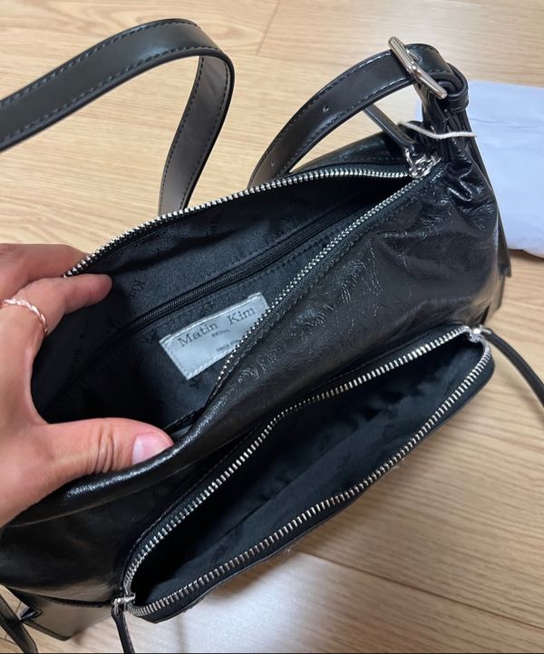 MUSINSA | MATIN KIM TWO WAY STRAP SQUARE MINI BAG IN BLACK