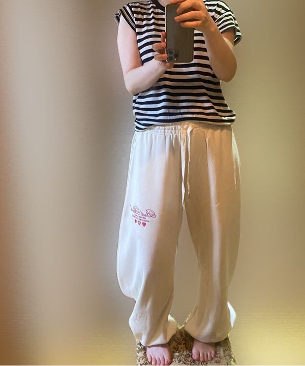 MUSINSA | BADBLOOD Classic Logo 2 Way Curved Jogger Trousers