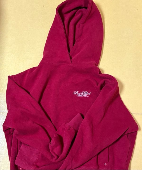 MUSINSA | BADBLOOD Classic Logo Hoodie - Red