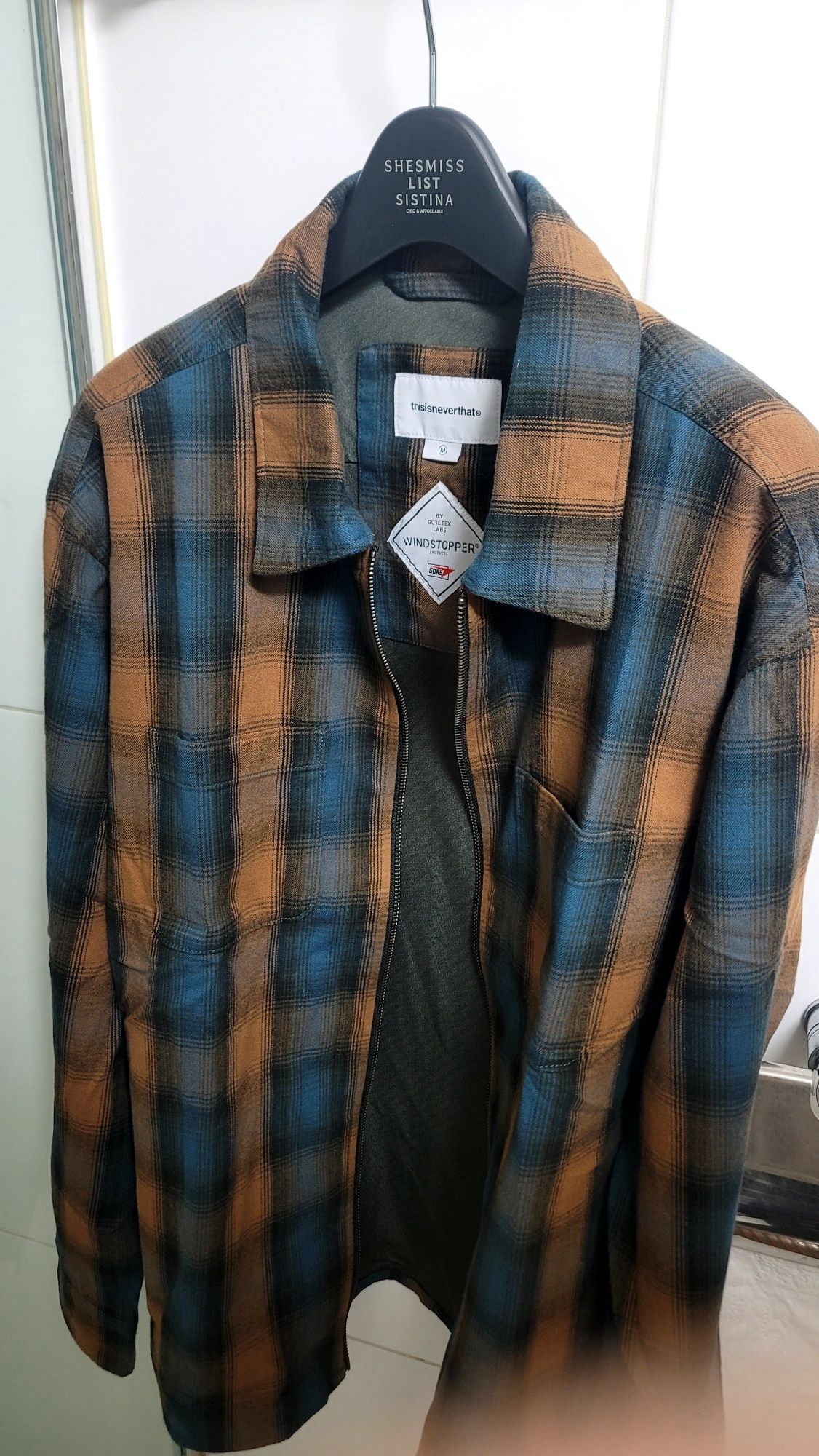 MUSINSA | thisisneverthat GORE-TEX WINDSTOPPER® Shaggy Check Shirt