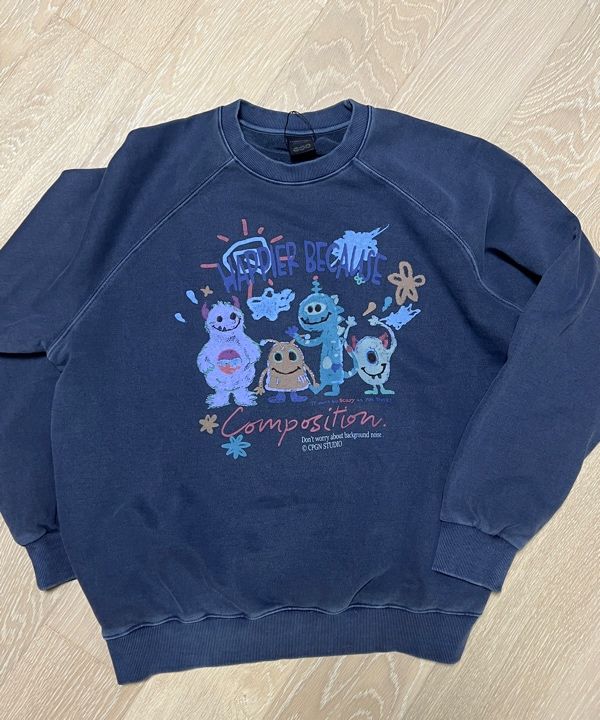 スウェット・トレーナー CPGN STUDIO happy day pigment sweatshirt 5MM238 MUSINSA | CPGN STUDIO happy day pigment sweatshirt dusty pink
