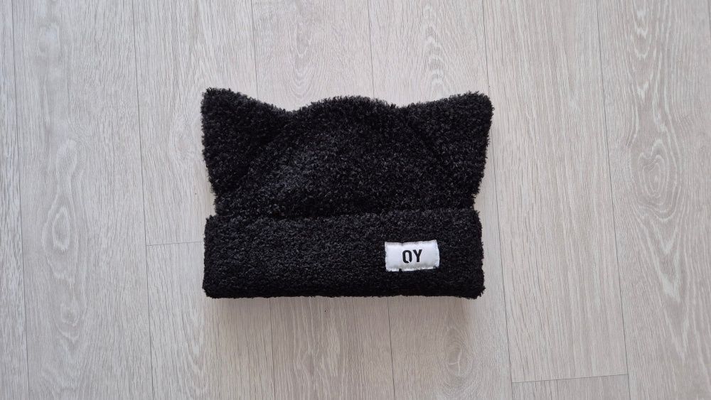 MUSINSA | OY BOUCLE EARS BEANIE - BLACK