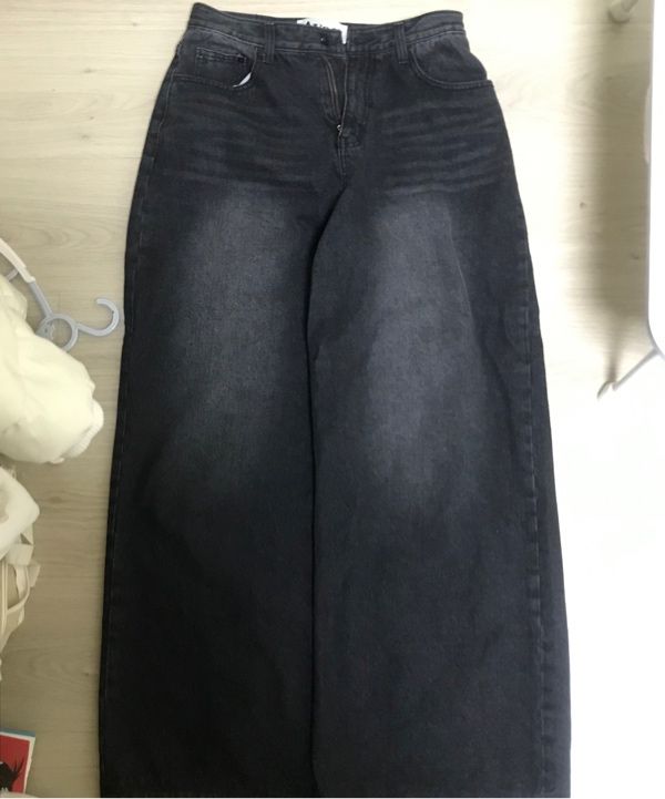 MUSINSA | AVANDRESS Basic Brush Daily Wide Pants BLUE
