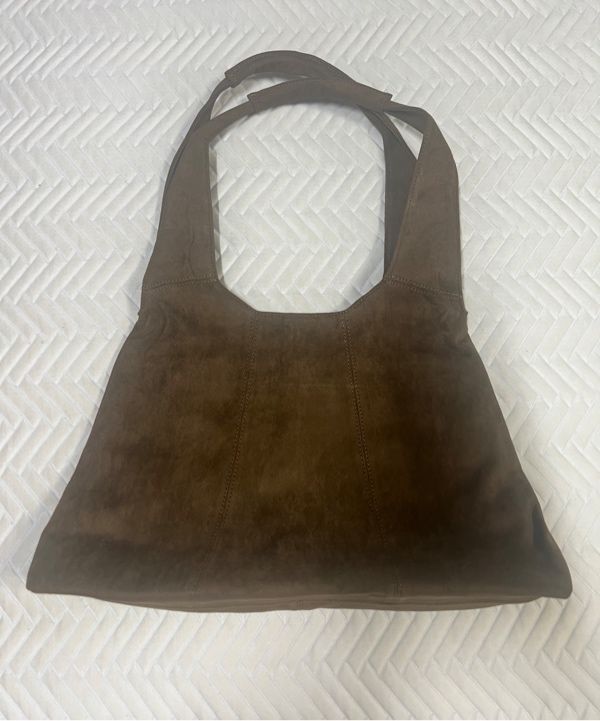 MUSINSA | MINAV Margaret Suede Shoulder Bag [Brown]