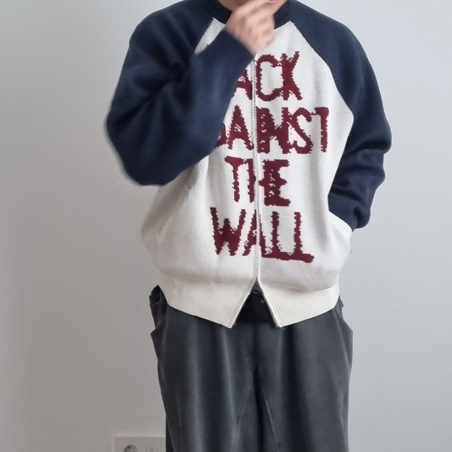 さらに100円引き◆ISTKUNST◆BAW RAGLAN ZIP UP KNIT e1c20baf3ebd42a113a4d0a04ba56a