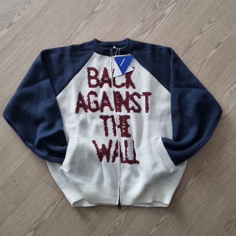 さらに100円引き◆ISTKUNST◆BAW RAGLAN ZIP UP KNIT baw raglan zip up knit_navy - ISTKUNST