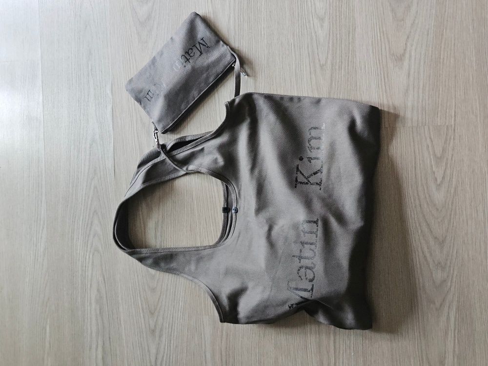 MUSINSA | MATIN KIM MATIN CRACKED LOGO ECOBAG IN CHARCOAL