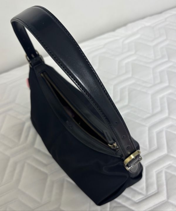 FOLNUA ミニバトーバッグ ブラック ナイロン FOLNUA l フォルニュア