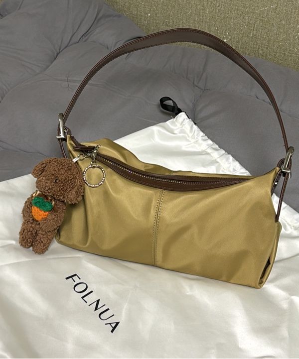 MUSINSA | FOLNUA MINI BATEAU BAG [BLACK - NYLON]