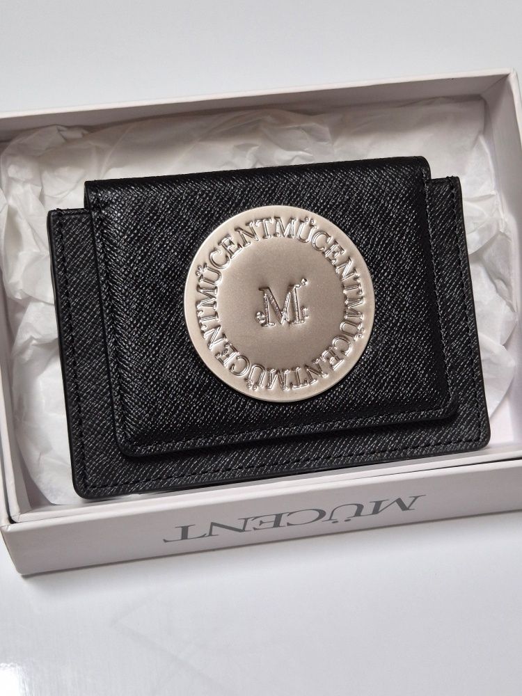 MUCENT☆大人気♪Round l Logo Saffiano Accordion Wallet MUSINSA公式 | MUCENT Round Metal Logo Saffiano Accordion