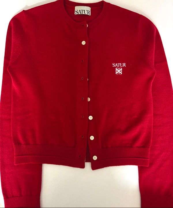 トップス 24FW SATUR Basic Crew Neck Fine Cardigan W) Basic Crew Neck Fine Cardigan