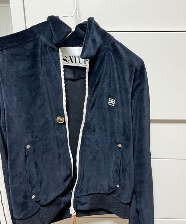 MUSINSA公式 | SATUR (W) Lawton Velour Collar Jacket Black