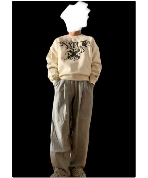 ★SATUR★Angel Graphic Sweatshirt★ MUSINSA公式 | SATUR Angel graphic sweatshirt black